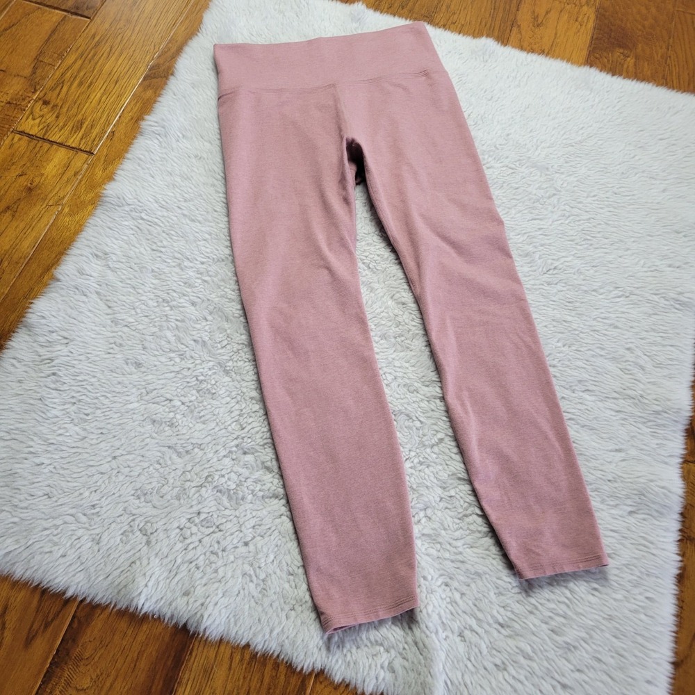 Vuori Studio Cropped Leggings Women's Small Marsala Pink Zip Pocket